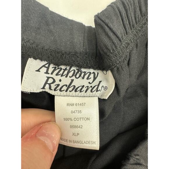 Anthony Richards Womens Two-Piece Contrast Stripe Black Pantset Petite XL - Picture 12 of 16